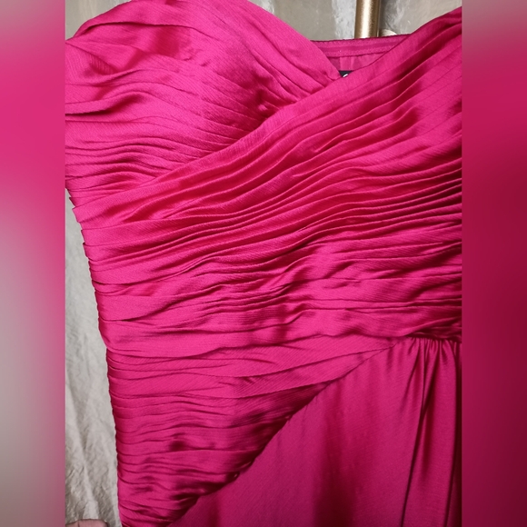 🩷 HOST PICK Oleg Cassini Strapless Evening or Bridesmaid Gown Size 12 - Picture 3 of 12